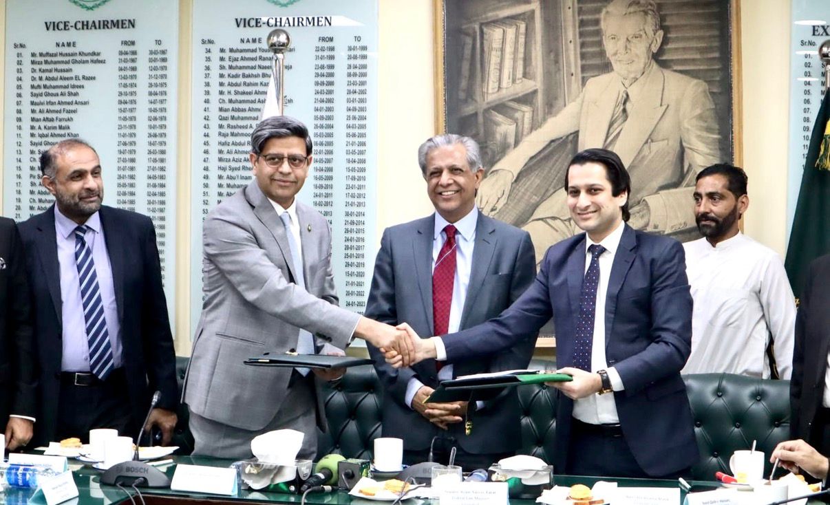 MOU was singed with Competition Commission of Pakistan to promote competition law in LLB curriculum and its trainings